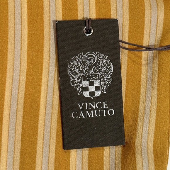 Vince Camuto Top Womens XS Split Neck Stripe Amber Sun Short Dolman Sleeves - Picture 11 of 15